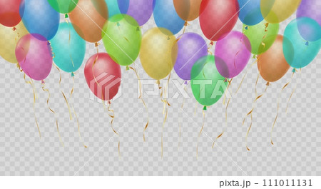 Colorful helium translucent balloons 111011131