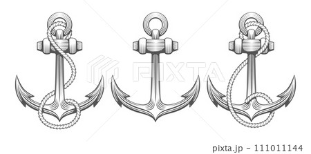 Sailing engraving anchor set Sailing engraving anchor set 111011144