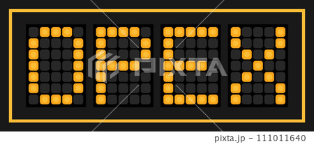 Orange color led banner in word OPEX (abbreviation of operating expense) on black background 111011640