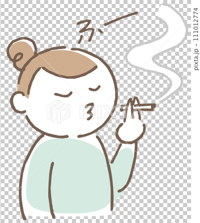 喫煙する女性 111012774