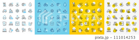 Vector icons set of Baggage belt, Engineer and Window line icons pack for web with Teamwork, Treasure map, Online voting outline icon. Eco power, Marriage rings, Bike timer pictogram. Vector Vector icons set of Baggage belt, Engineer and Window line icons pack for web with Teamwork, Treasure map, Online voting outline icon. Eco power, Marriage rings, Bike timer pictogram. Vector 111014253