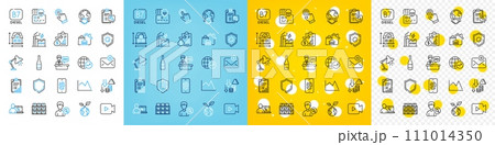 Vector icons set of Checklist, Spanner and Deflation line icons pack for web with New mail, Electricity factory, Food delivery outline icon. Fingerprint, Video camera, Report pictogram. Vector Vector icons set of Checklist, Spanner and Deflation line icons pack for web with New mail, Electricity factory, Food delivery outline icon. Fingerprint, Video camera, Report pictogram. Vector 111014350
