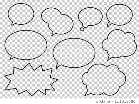 Speech bubbles set of various shapes Speech bubbles set of various shapes 111015580