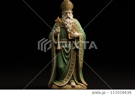 AI-generated content. Majestic Saint Patrick statue AI-generated content. Majestic Saint Patrick statue 111016636