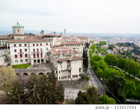 BERGAMO General city view of medieval area, Citta Alta, Bergamo,Lombardy,Italy. 111017201