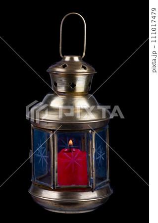 Retro vintage candle brass lantern Retro vintage candle brass lantern 111017479