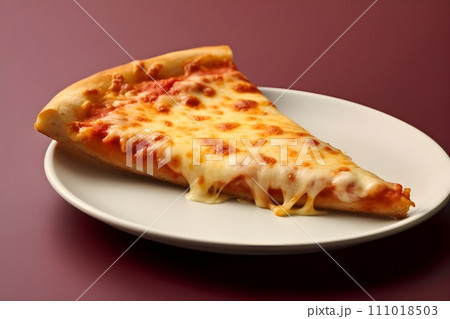 チーズがとろけるピザ11　AI生成画像 111018503