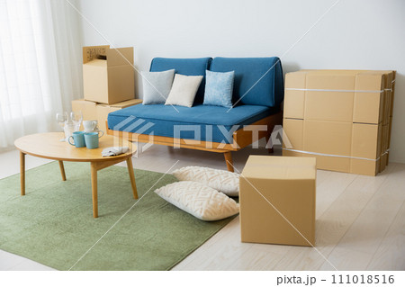 引っ越し準備中のリビング 引っ越し準備中のリビング 111018516
