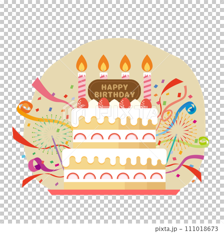 誕生日ケーキのイラスト 111018673