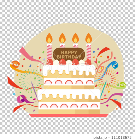誕生日ケーキのイラスト 111018673
