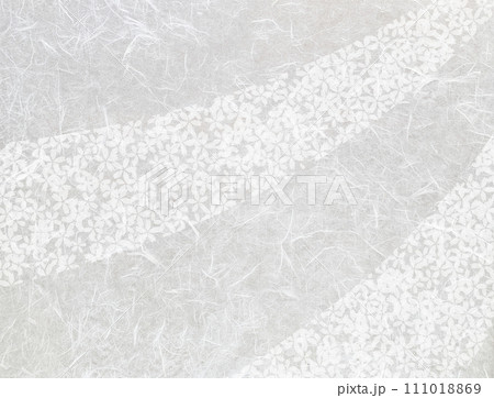 白い和紙と桜の花の背景2 111018869