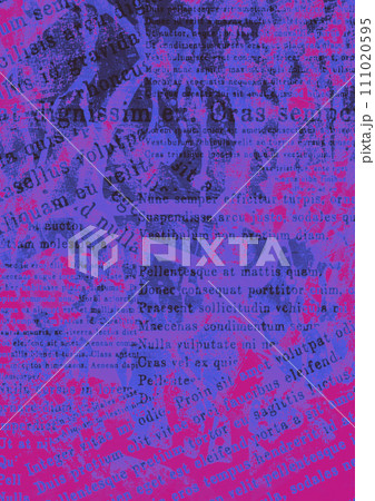英字コラージュ風水彩テクスチャ背景 英字コラージュ風水彩テクスチャ背景 111020595