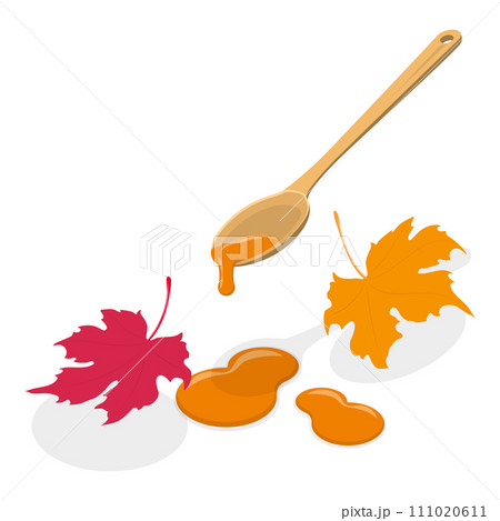 3D Isometric Flat Vector Set of Maple Syrup. Item 1 111020611