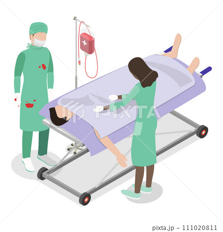 3D Isometric Flat Vector Set of Cemetery And Mourning. Item 7 111020811