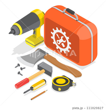 3D Isometric Flat Vector Illustration of Carpentry. Item 4 3D Isometric Flat Vector Illustration of Carpentry. Item 4 111020827