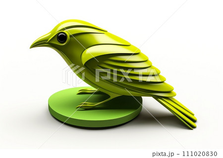 Close-up, 3d mockup of abstract bird with minimal background, Generative AI Close-up, 3d mockup of abstract bird with minimal background, Generative AI 111020830