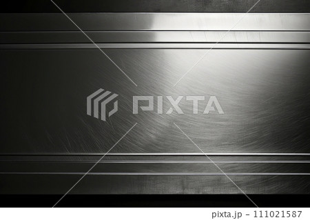 Close-up black metallic wall, abstract pattern background, Generative AI 111021587