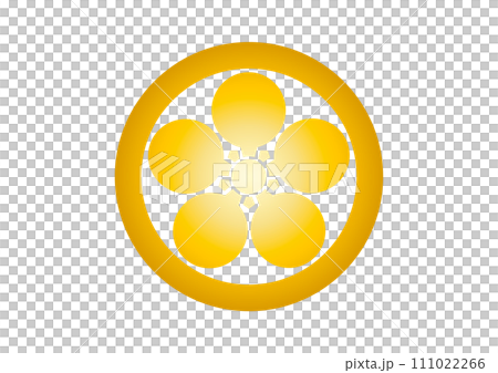 丸に加賀梅鉢ゴールド 111022266