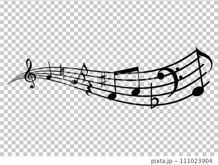 流れる音符　 111023904