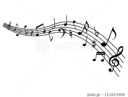 流れる音符 111023906
