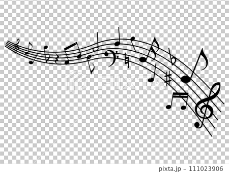 流れる音符 111023906