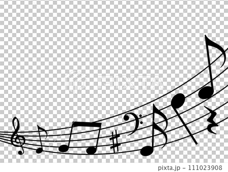 流れる音符 111023908