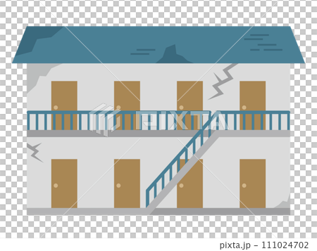 古いアパートのイラスト 111024702