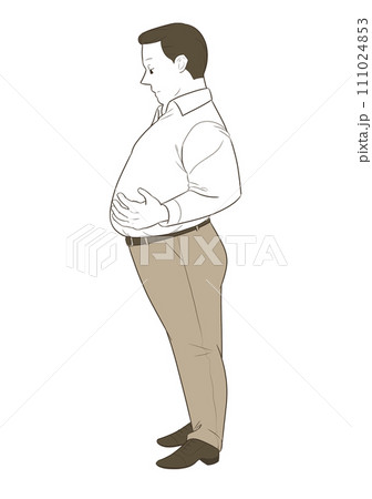 体型を気にする男性 111024853