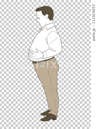 体型を気にする男性 111024853