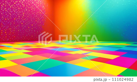 カラフルで抽象的な模様の壁紙 カラフルで抽象的な模様の壁紙 111024982