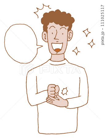 私服姿の男性の上半身ポーズ7 私服姿の男性の上半身ポーズ7 111025117