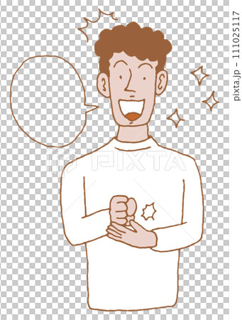 私服姿の男性の上半身ポーズ7 私服姿の男性の上半身ポーズ7 111025117