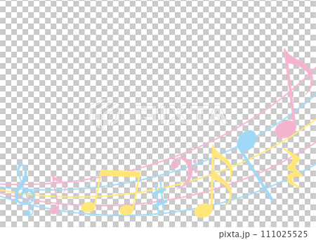 音符柔和的彩色插圖 111025525