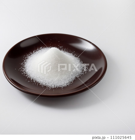 皿の上の白い砂糖　AI画像 111025645