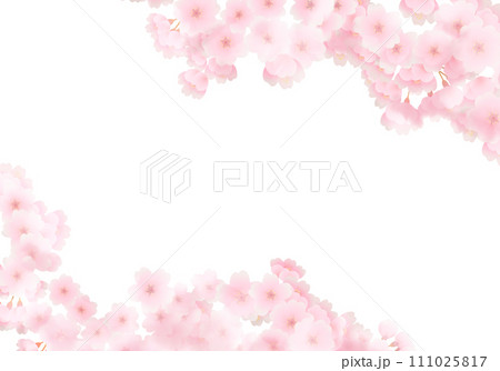 水彩風の満開の桜の背景イラスト 水彩風の満開の桜の背景イラスト 111025817