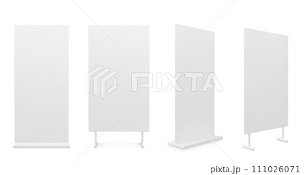 Advertising white empty information booth stand 111026071