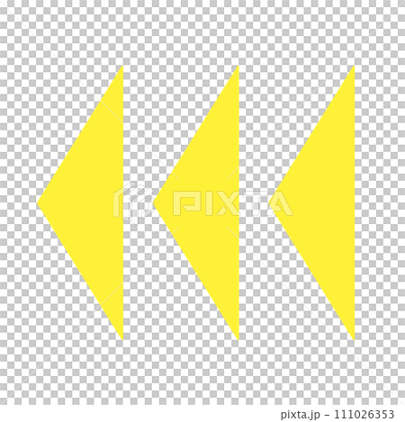簡單的黃色三角箭頭 111026353