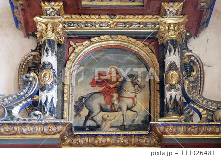 Saint Martin altarpiece in the Church of Saint Michael in Vugrovec, Croatia 111026481