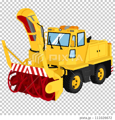 Illustration of rotary snowplow 111026672