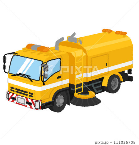 路面清掃車のイラスト 111026708