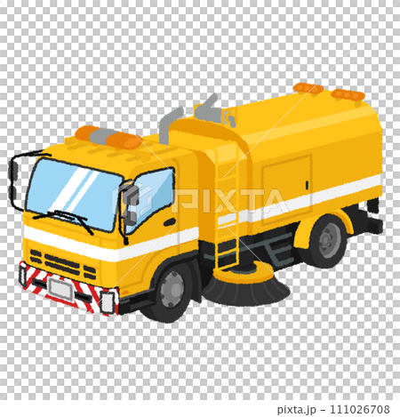 路面清掃車のイラスト 111026708