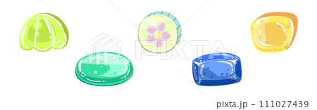 Colorful Bonbon and Sweet Candy Assortment Vector Set Colorful Bonbon and Sweet Candy Assortment Vector Set 111027439
