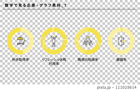 由numbers_7、向量設定的公司和圖表材料 111028614