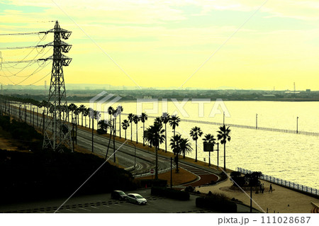 袖ヶ浦海浜公園展望台からの眺め　千葉県袖ケ浦市 111028687