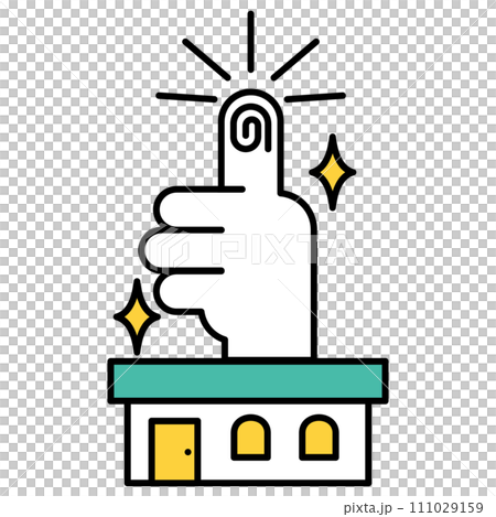 シンプルな線画の整体整骨院のイラスト 111029159