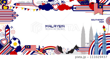 Happy Independence Day of Malaysia, illustration background design, country theme Happy Independence Day of Malaysia, illustration background design, country theme 111029437