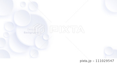 abstract banner background white color circle style neumorphic design 111029547