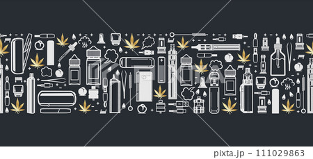 vape shop horizontal frame vector illustration eps 10 111029863