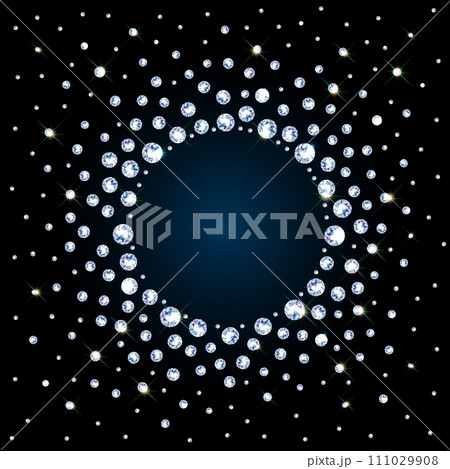 diamond circular frame realistic luxury vector copy space diamond circular frame realistic luxury vector copy space 111029908
