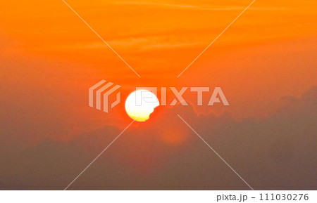 View of Kuta Beach, Bali with a beautiful sunset in the background View of Kuta Beach, Bali with a beautiful sunset in the background 111030276